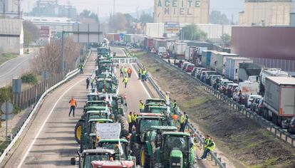 Protesta de agricultores de Jaén esta semana por la pérdida de renta.