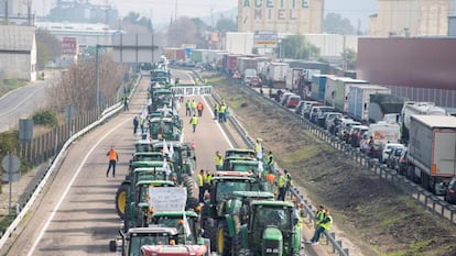 Protesta de agricultores de Jaén esta semana por la pérdida de renta.