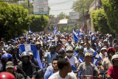 Manifestación este domingo en Masaya (Nicaragua). 