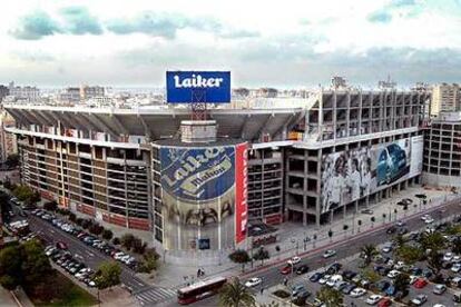 El estadio de Mestalla en una vista panorámica.