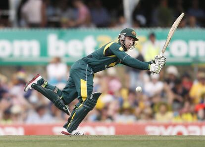 El Australiano Phillip Hughes,durante el campeonato internacional de cricket, celebrado en Manuka.