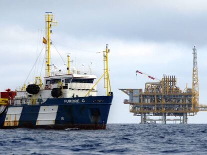 Plataforma del almac&eacute;n de gas Castor.