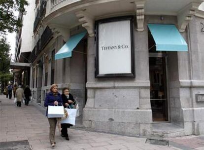 La tienda de Tiffany en la calle de Ortega y Gasset.