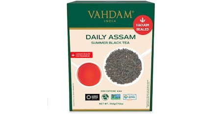 Envase de 340 gramos de té negro de Assam, procedente de la India.