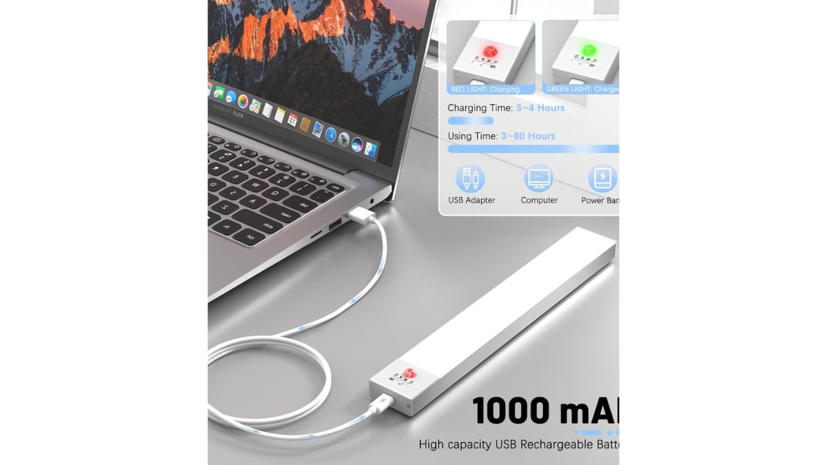 Gracias a su batería de 1000 mAh y su sistema de detección inteligente, estas luces aguantan hasta 30 días.