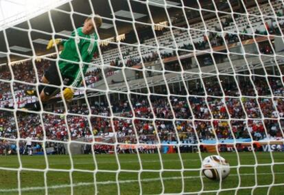 El gol que no se le concedió a Lampard en el Inglaterra-Alemania del pasado Mundial de Sudáfrica.