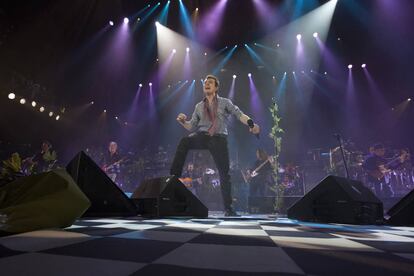 Manolo García durante su concierto en Madrid.