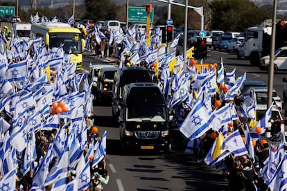 Funeral de la exrehn Shiri Bibas y sus hijos, este mircoles en Ashkelon (Israel).