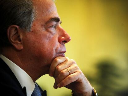 El presidente del Banco Espírito Santo, Ricardo Espírito Santo Salgado, durante la entrevista en la sede de la entidad en Lisboa.