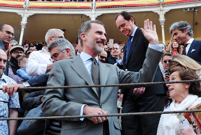 El Rey Felipe VI, en la corrida de la Prensa de 2018.