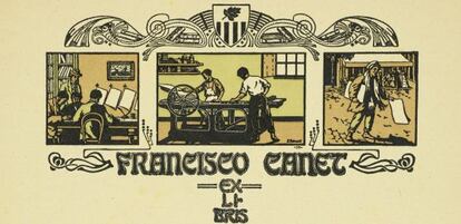 Ex-libris Francisco Canet (1907).