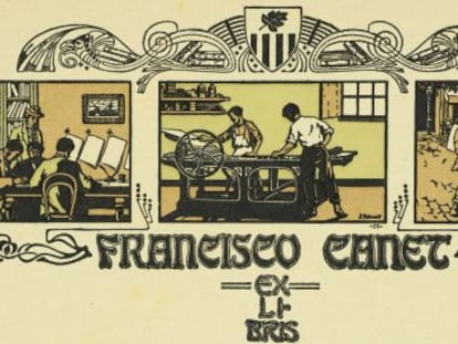 Ex-libris Francisco Canet (1907).