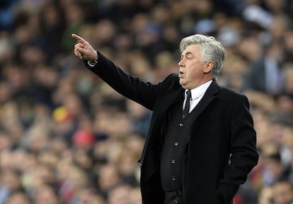 Carlo Ancelotti durante el partido. 