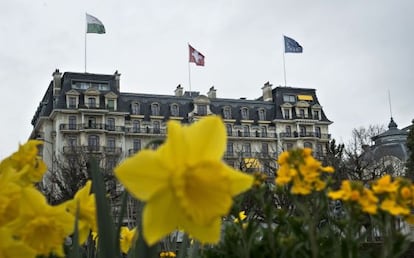 Vista del hotel Beau Rivage.