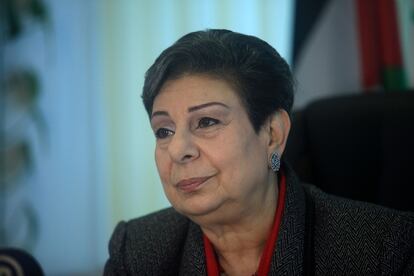 La dirigente palestina Hanan Ashrawi, en 2014 en Ramala (Cisjordania).