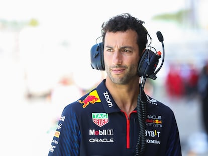 Daniel Ricciardo como piloto reserva del equipo Red Bull en el Gran Premio de Gran Bretaña.