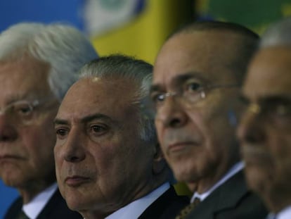 Moreira Franco, Temer e Padilha.