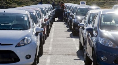 Vehículos salidos de la línea de montaje de la factoría Ford de Almussafes