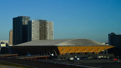 El Centro de Gimnasia Ariake, Tokio. Este lugar albergará Gimnasia, Trampolín y Gimnasia Rítmica durante los Juegos Olímpicos.
