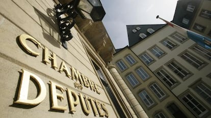 La entrada al parlamento luxemburgu&eacute;s.