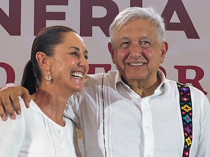 Claudia Sheinbaum y López Obrador
