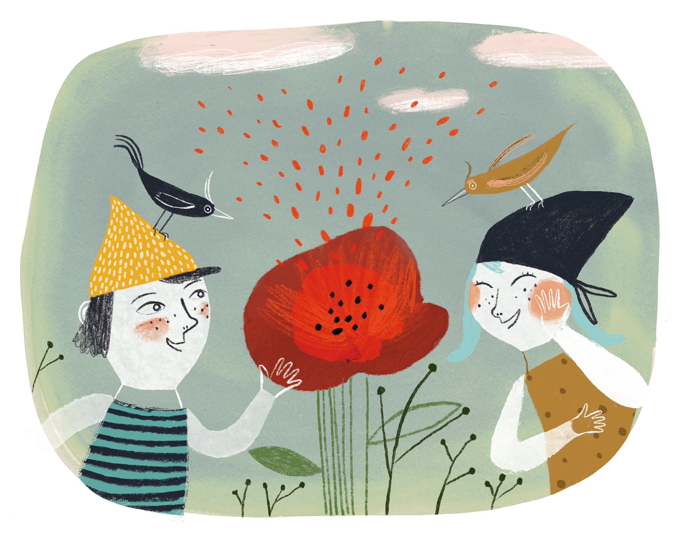 Il·lustració d'Àfrica Fanlo a 'Gangues de ganxet', d'Olga Colomer.