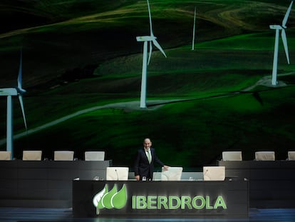 El presidente de Iberdrola, Ignacio Sánchez Galán, en la junta de 2019.