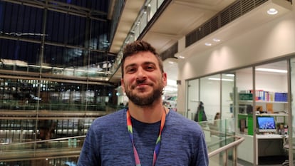 El biólogo Ignacio Rodríguez Polo, fotografiado este martes en el Instituto Francis Crick, en Londres.