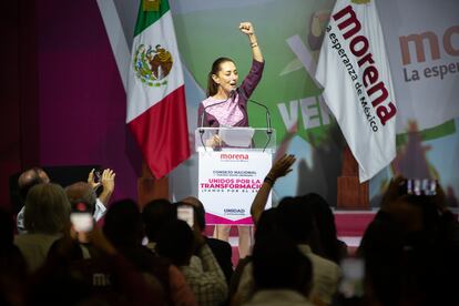 Claudia Sheinbaum, durante  la tercera asamblea ordinaria.