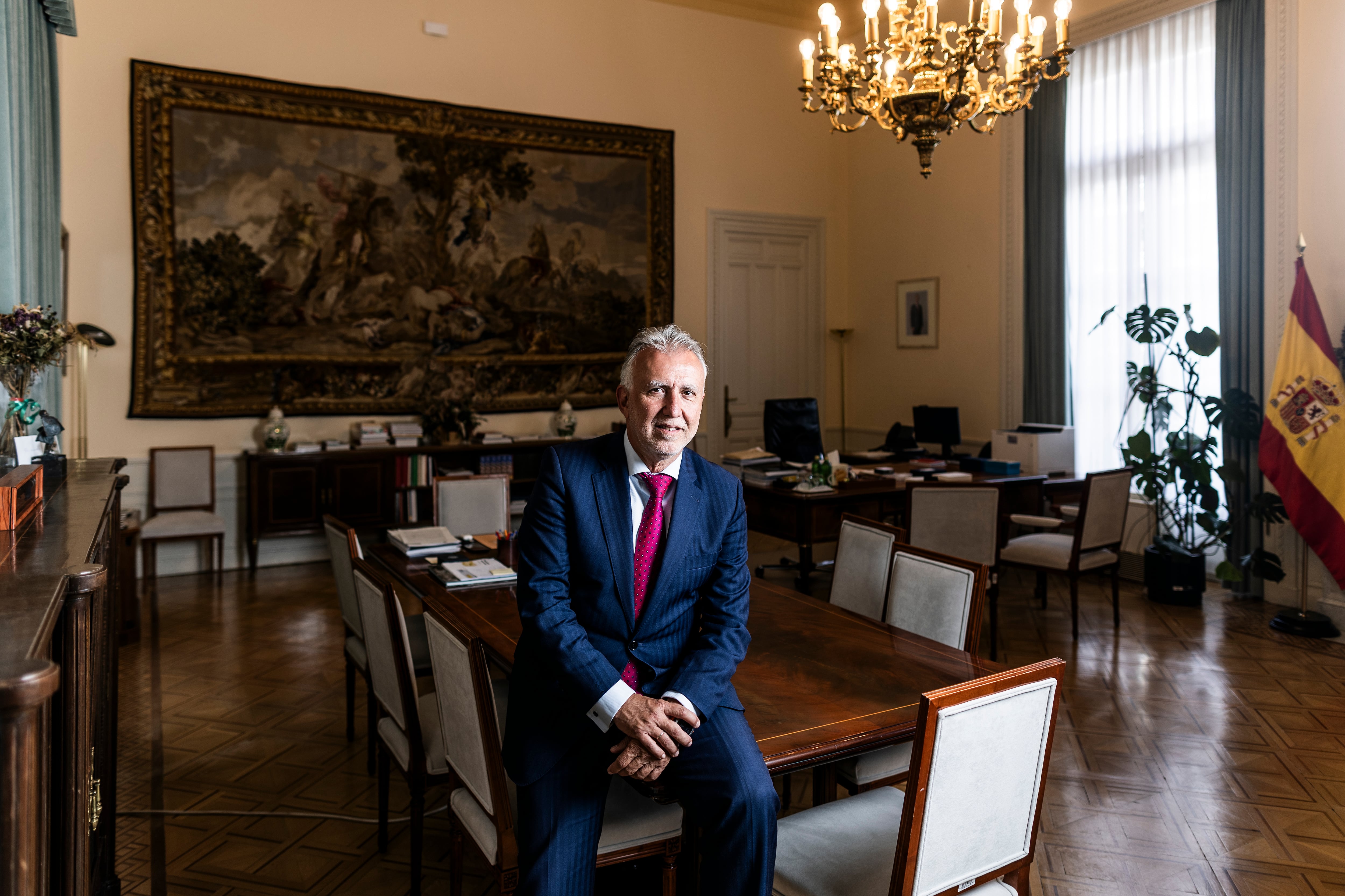 Víctor Ángel Torres, ministro de Política Territorial y Memoria Democrática, en la sede del ministerio, en Madrid. SAMUEL SÁNCHEZ