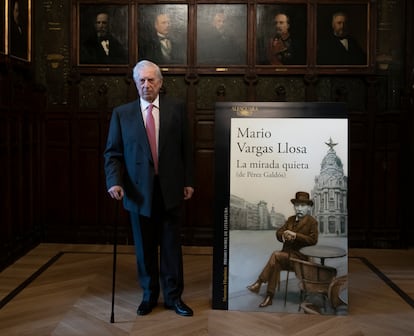 Mario Vargas Llosa a principios de abril, durante la presentación de su último libro.