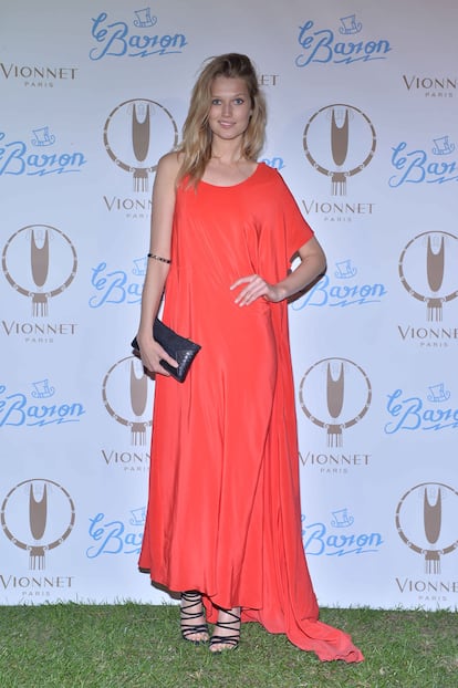 Toni Garrn, con vestido de Vionnet en la fiesta de Goga Ashkenazi & Le Baron.