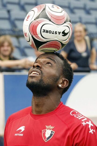 Lamah, en su presentación con Osasuna.