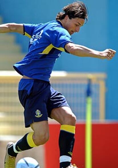 Ibrahimovic, durante una sesión preparatoria.