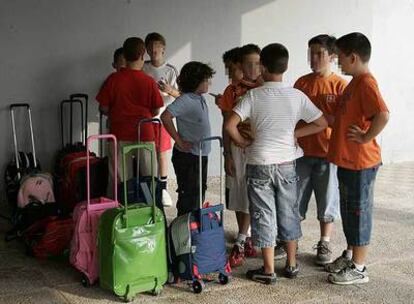 Primer día de curso en un colegio sevillano.