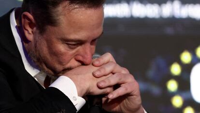 Elon Musk asiste a una conferencia de la Asociación Judía Europea en Cracovia (Polonia), el 22 de enero.