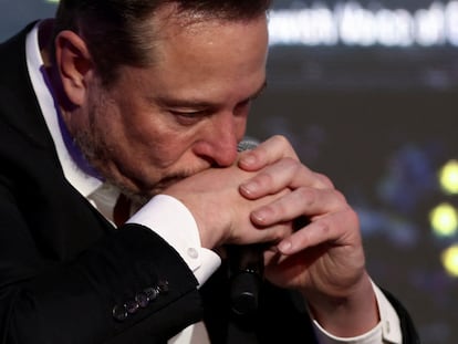 Elon Musk asiste a una conferencia de la Asociación Judía Europea en Cracovia (Polonia), el 22 de enero.
