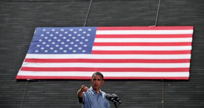 Obama, durante su encuentro con simpatizantes en Maumee.