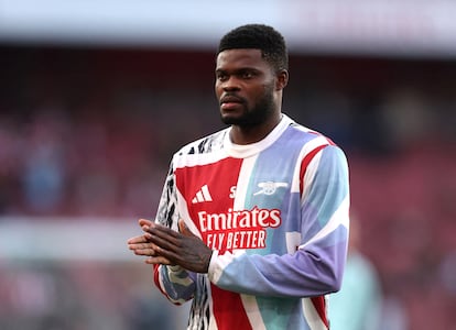 Thomas Partey, en una imagen durante un partido en febrero de 2025.