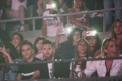 Messi en un concierto de Maluma en Barcelona.