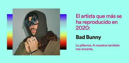 El artista más escuchado del año.