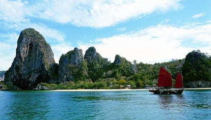 Panorámica de la costa sur de Tailandia.