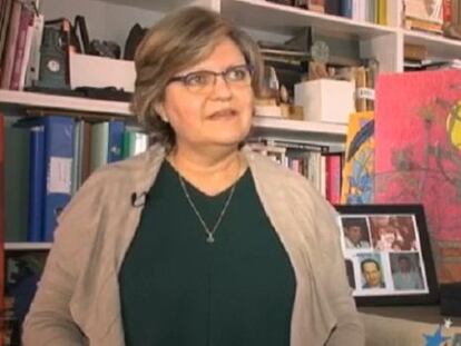 Vilma Sarraff Trujillo, hermana de Rolando, en una captura de una entrevista a Martí TV.