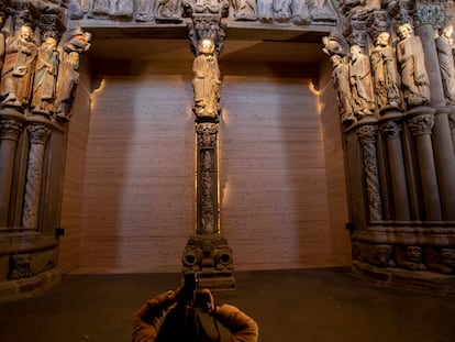 Reinauguración de las visitas del Pórtico de la Gloria de la catedral de Santiago tras permanecer cerrado por la pandemia en pleno año Santo, Xacobeo 2021.
Óscar Corral
14/4/21