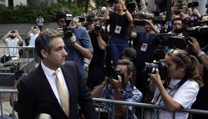 Michael Cohen a las puertas del Tribunal federal en Nueva York.