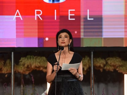 Leticia Huijara, presidente de la Asociación Mexicana de Artes y Ciencias Cinematográficas, en la edición anterior de los premio.