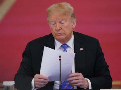 El presidente de Estados Unidos, Donald Trump, el pasado 26 de junio, en la Casa Blanca en Washington (EE UU).