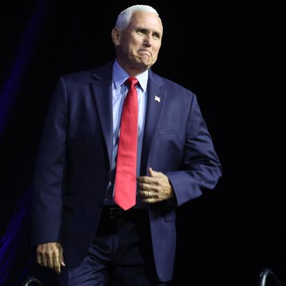 Mike Pence, durante una conferencia en julio de 2023.