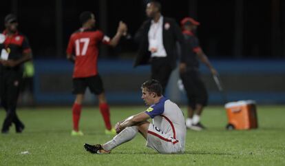 El jugador estadounidense Matt Besler tras perder con Trinidad y Tobago.