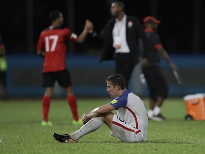 El jugador estadounidense Matt Besler tras perder con Trinidad y Tobago.